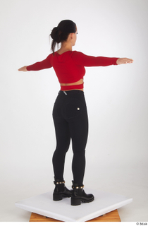  Zuzu Sweet black boots black trousers casual dressed red long sleeve t shirt standing t poses t-pose whole body 0006.jpg